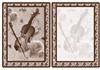 vintage musical rose card and insert