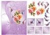 Lilac card front with roses and...