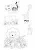 5 jungle animals digi stamps
