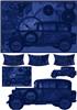 Blue Vintage Car Steampunk