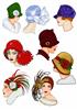 CHRISTMAS ART DECO HATS TOPPER SHEET