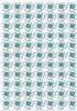 Blue flower backing paper -slj16