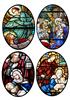 4 Stained Glass Christmas toppers