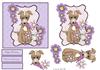 Puppy dog with flowers