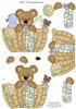 BABY BOY BEAR IN BASKET Easel Kit...