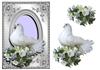 Silver Dove & Flowers + decoupage