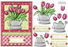 TULIPS IN WATERING CAN Topper & Decoupage