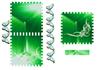 green easel card lay out on A3