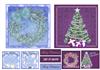 Purple and blue Toppers and tags christmas