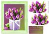 Tulips in shabby chic frame