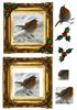 robin xmas framed stacker or decoupage 