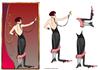 Art deco lady celebrating