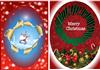 2 christmas card fronts plc