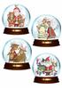 santa - angel - reindeer snowglobe toppers