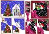 Christmas rounded corner topper set