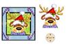 square reindeer xmas friend - set