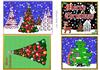 Christmas themed card toppers
