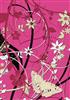 pink flutter heart swirls