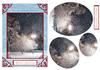 snowy Christmas eve A5 oval stacker
