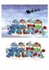 christmas snowman scene design sheet