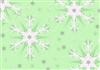 falling mint snowflakes