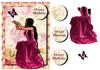 Lady Butterfly Fuchsia + decoupage