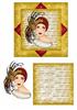 art deco Rebecca square xmas topper