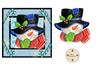 square snowman xmas friend - set
