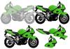 Green Motorbike Shaped Stacker Card