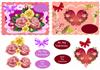 2 Valentine toppers(with one blank lable)  )