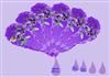 purple fan greeting tags