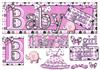 Baby girl in pink quick card