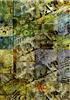 Steampunk Time Squares Green Background