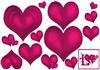 pink heart toppers