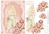 BRIDE & ROSES IN SALMON Decoupage