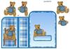 Bruno bear fold back card with decoupage to add a