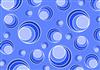 funky retro blue circles