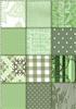 green patchwork background