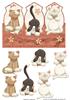The three moggies over the edge card sheet with t