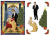 clyde & lottie art deco christmas a5 topper