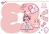 AGE 3 PRINCESS SHAPED CARD