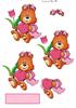 hearts bear decoupage