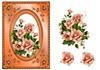 Copper & Peach Roses + decoupage
