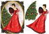 Victorian Lady With Fan Xmas A5
