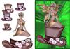 bronze card front  decoupage hat  TABS