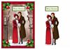 Regency christmas red couple a5 card