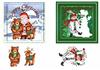 2 squared card fronts for Christmas