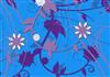 pretty floral swirls in blue