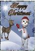 .snowman and riendeer  plc
