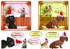 2 square cards (Christmas Pets)